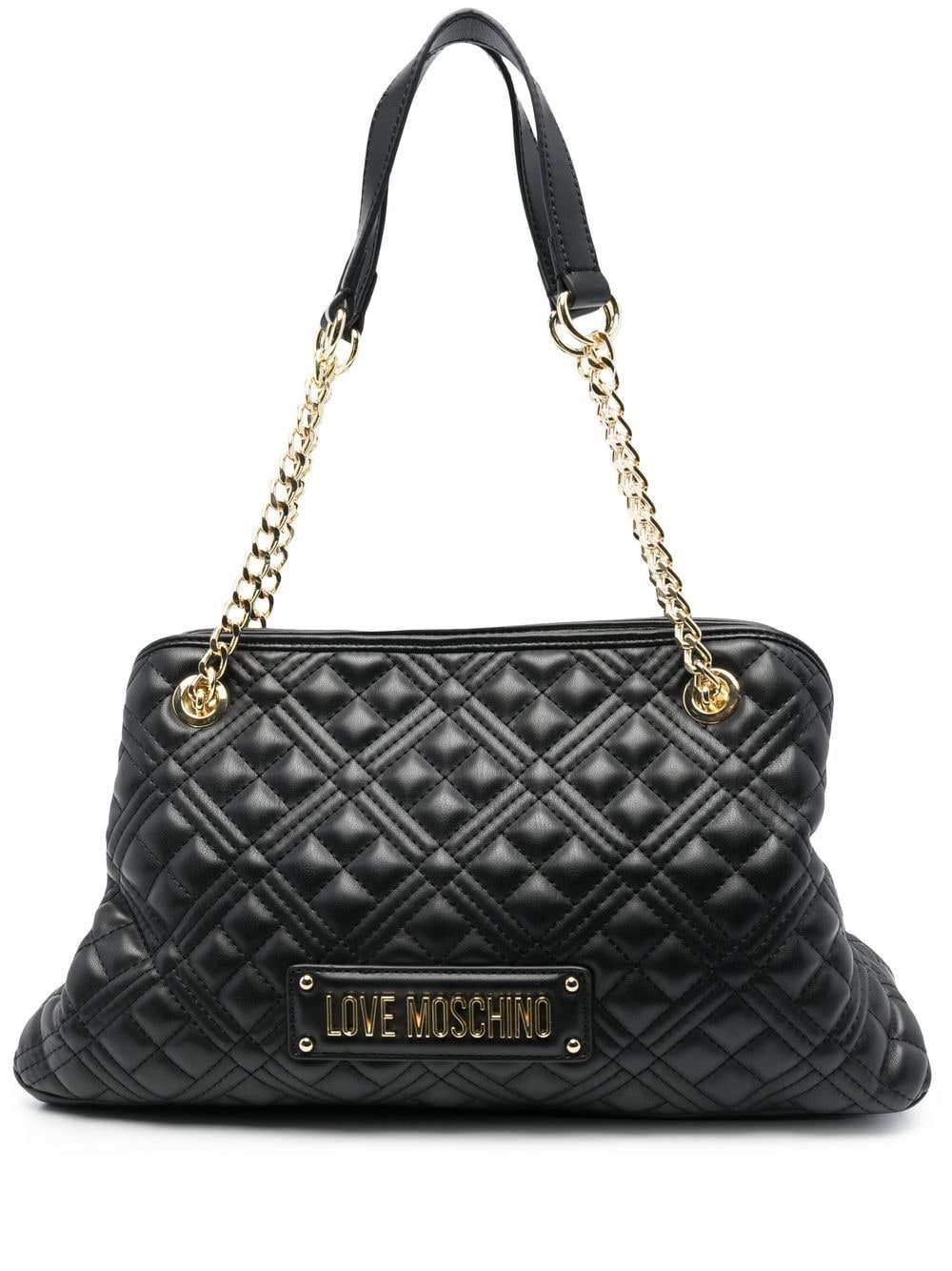 Love Moschino Quilted logo-plaque Tote Bag - Farfetch