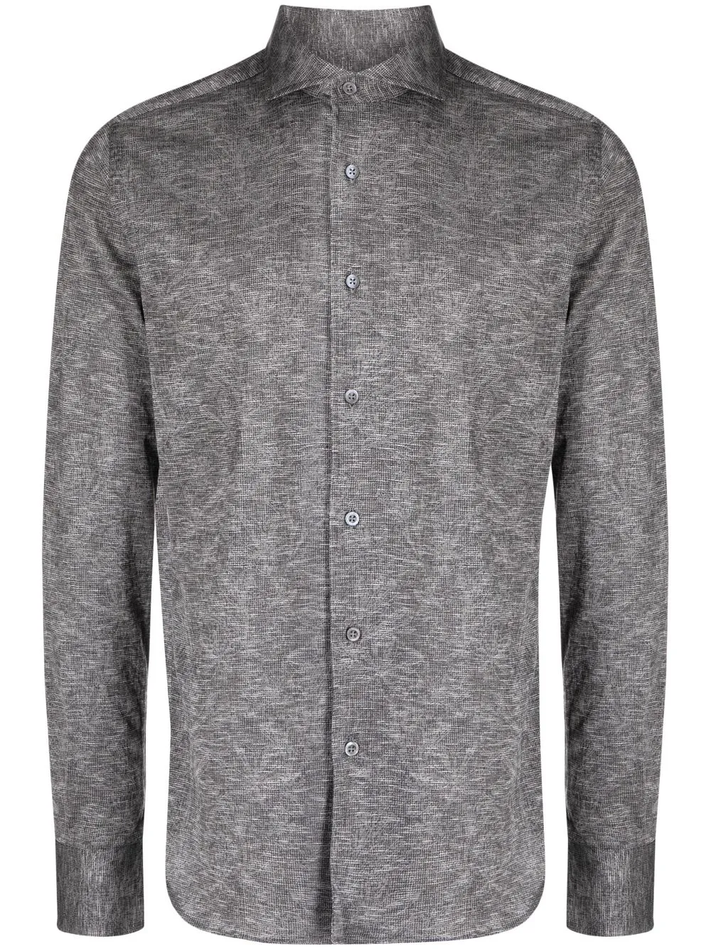 

Canali texture-finish long-sleeves shirt - Grey