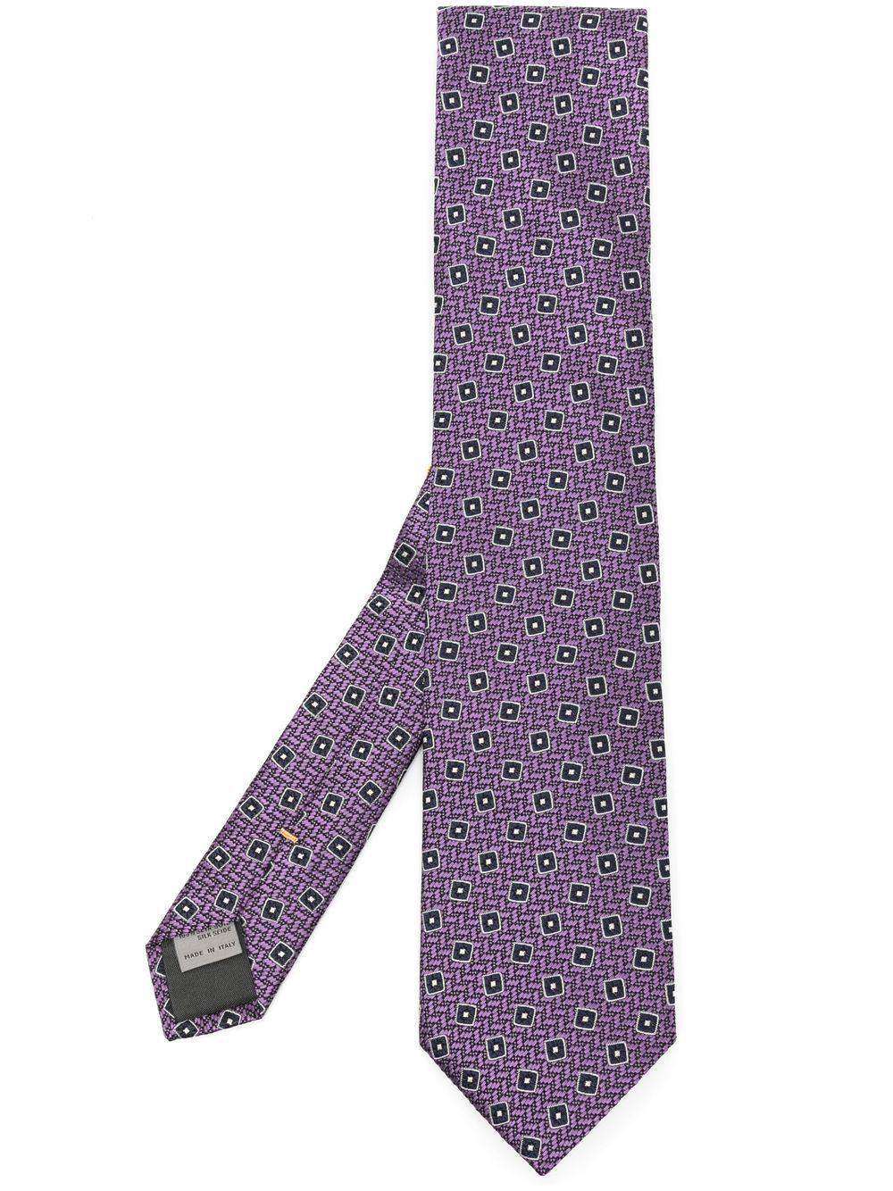 

Canali patterned jacquard silk tie - Purple