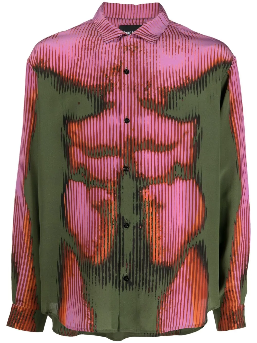 

Y/Project graphic-print silk shirt - Pink
