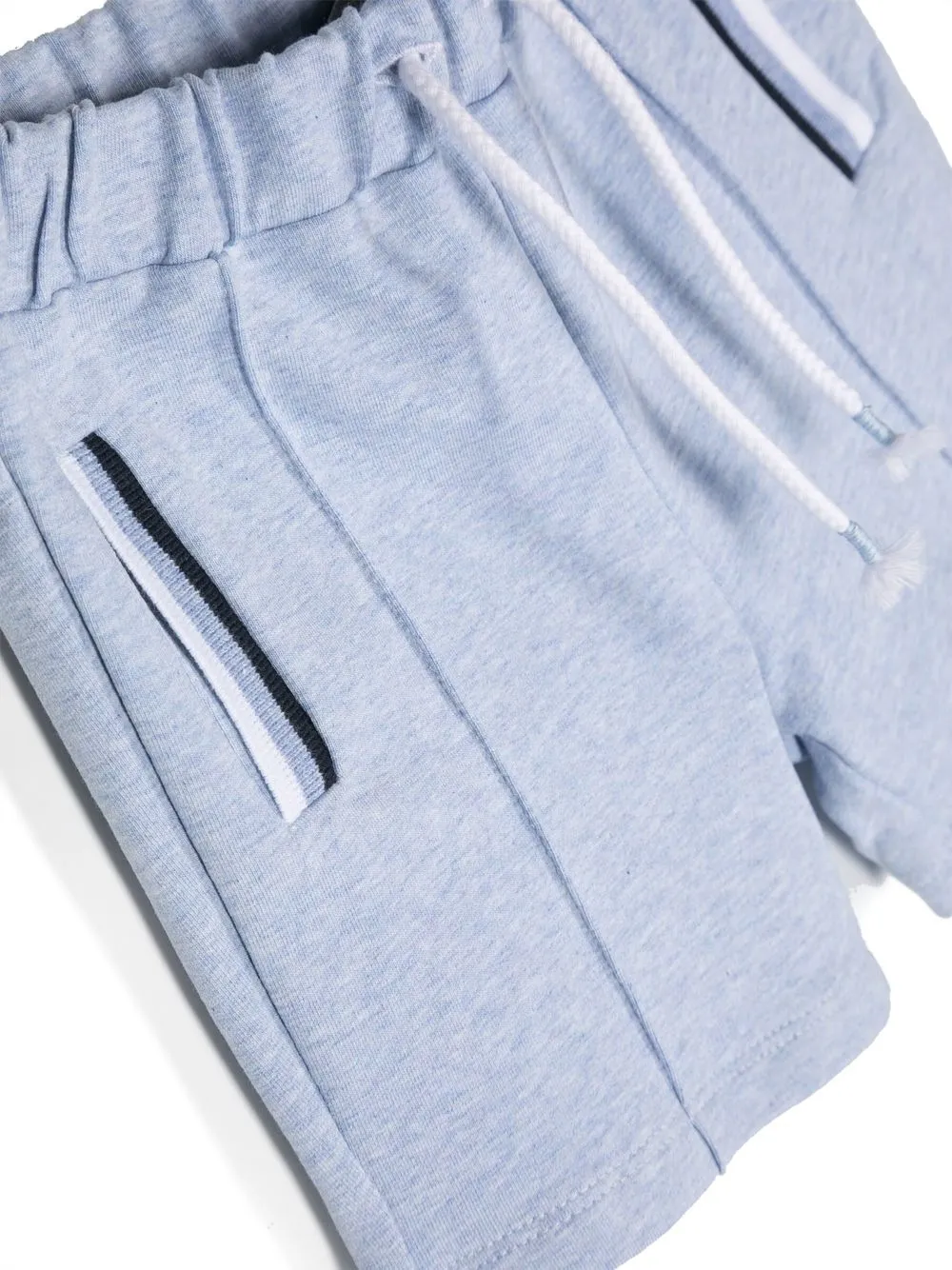 Patachou Stripe-detail Drawstring Shorts In Blue