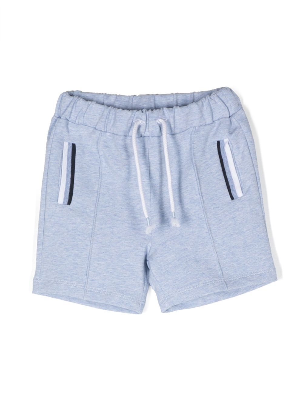 Patachou Babies' Stripe-detail Drawstring Shorts In Blue