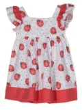 Patachou lady bug-print flared sundress - White