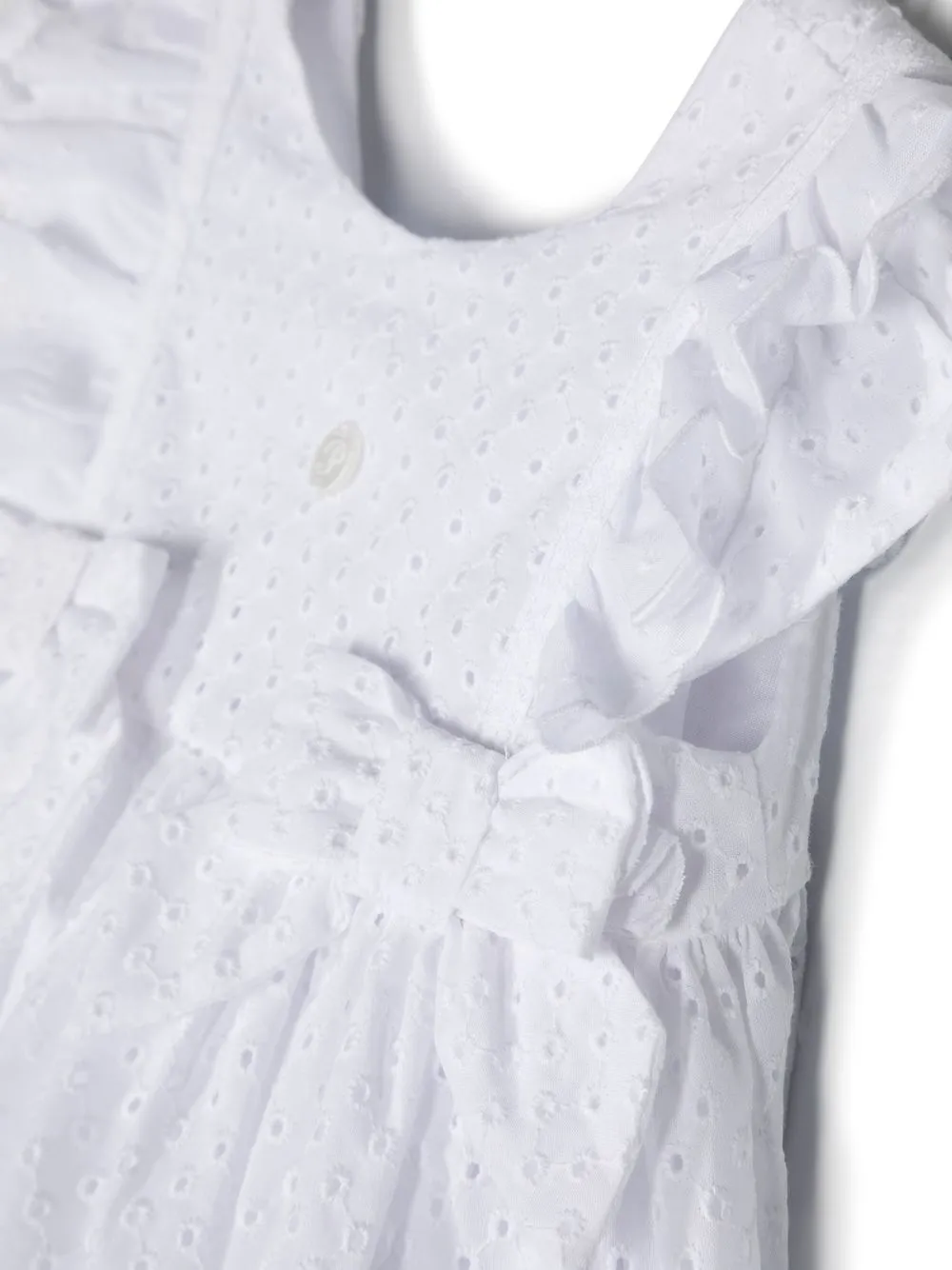 Patachou Bow-detail Broderie Anglaise Dress In White