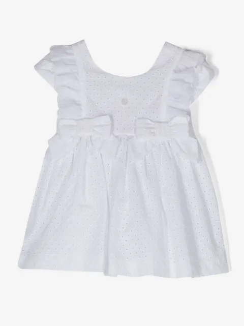 Patachou bow-detail broderie anglaise dress