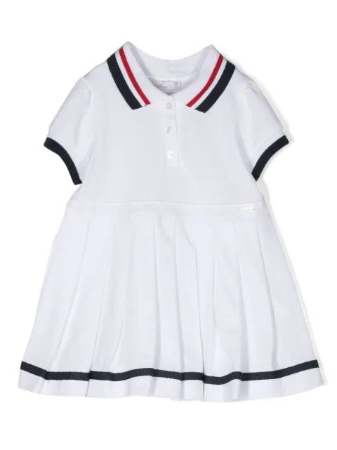 Patachou stripe-detail polo-collar dress