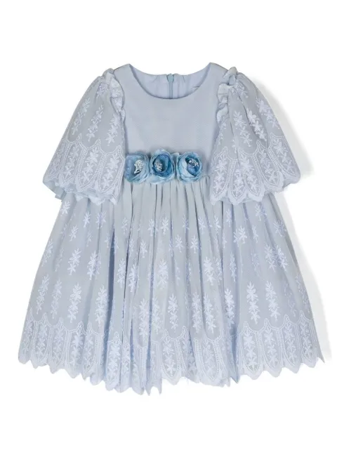 Patachou Vestido com renda e detalhe de rosas