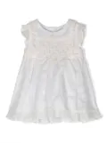 Patachou floral-print smocked dress - White