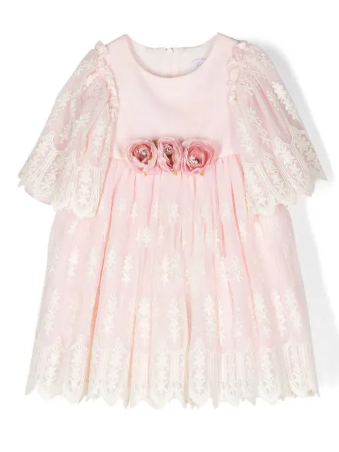 Patachou lace short-sleeve dress