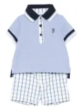 Patachou checked shorts set - Blue