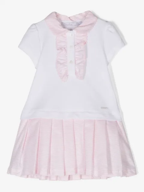 Patachou ruffled short-sleeved shirt dress