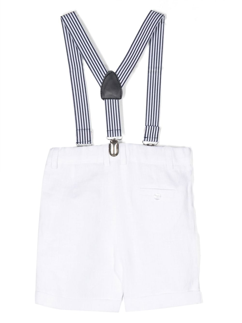 Shop Patachou Suspender-detail Shorts In White