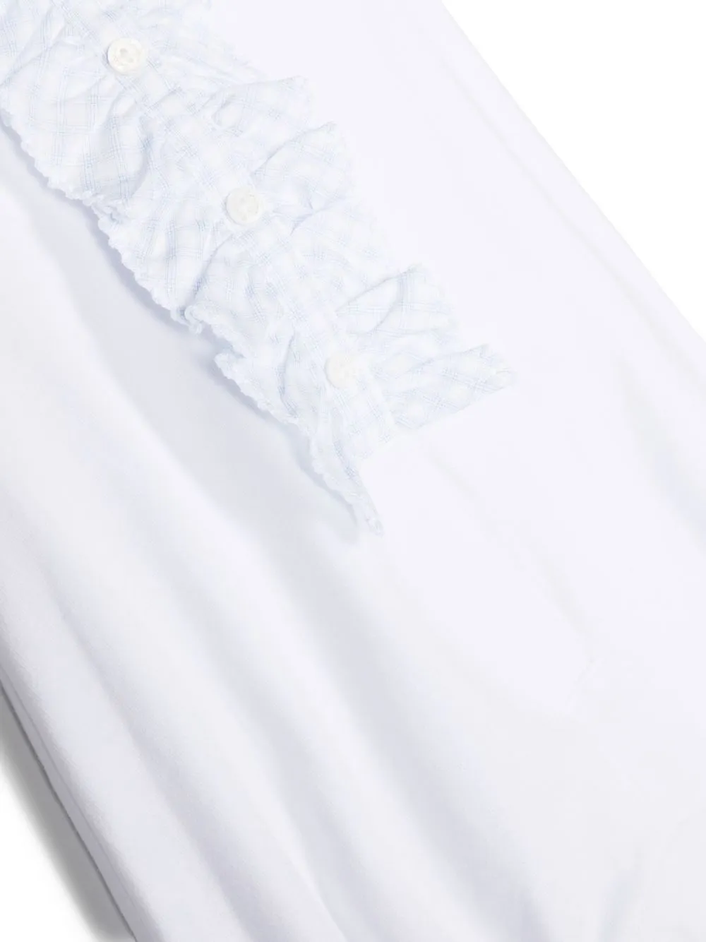 Patachou Check-trim Cotton Romper In White