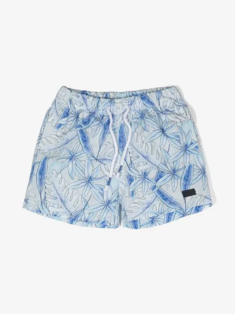 Patachou logo-patch detail swim shorts
