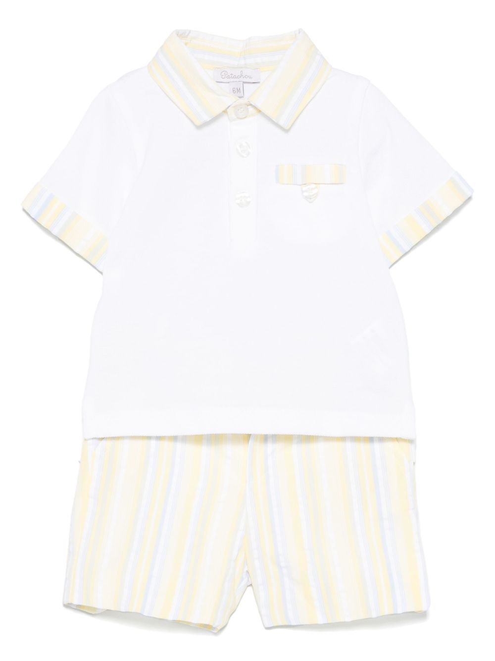 Patachou striped shorts set - White