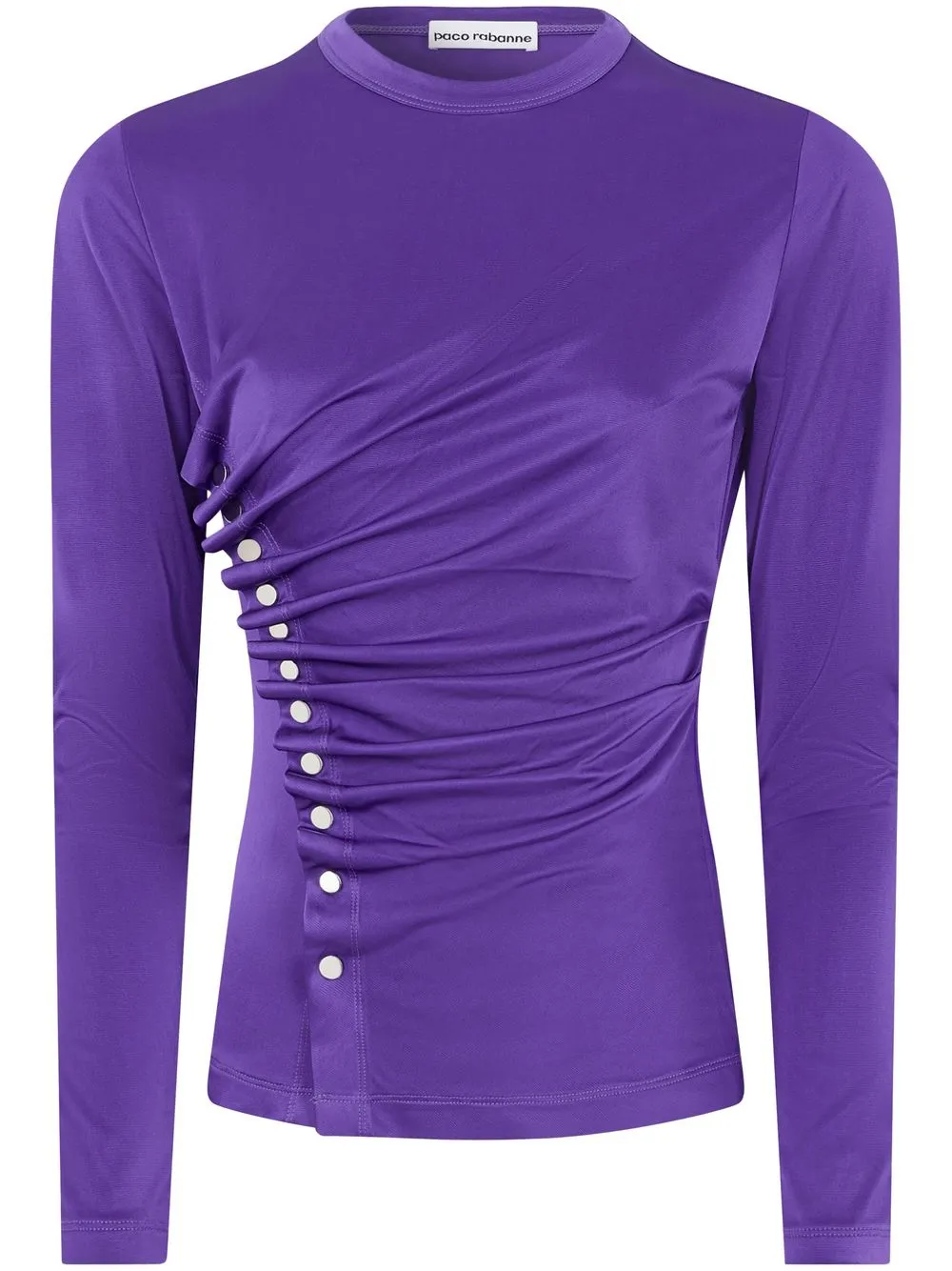 

Paco Rabanne draped side-button top - Purple