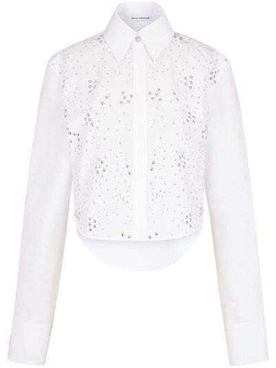 Paco Rabanne - stud-embellished cropped shirt