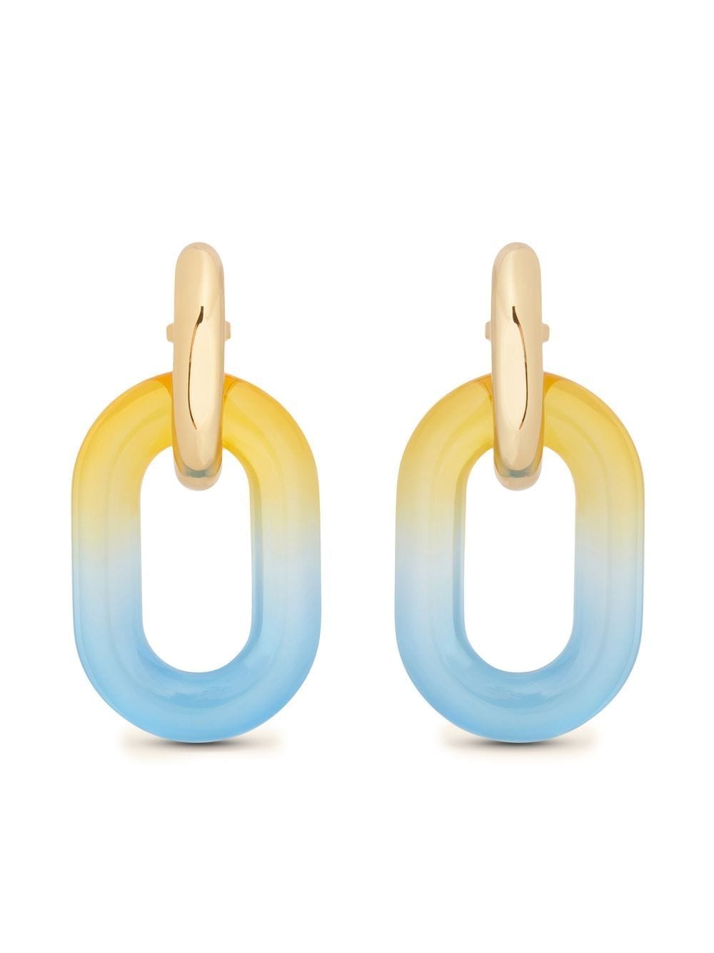 Image 1 of Rabanne XL Link double-hoop earrings