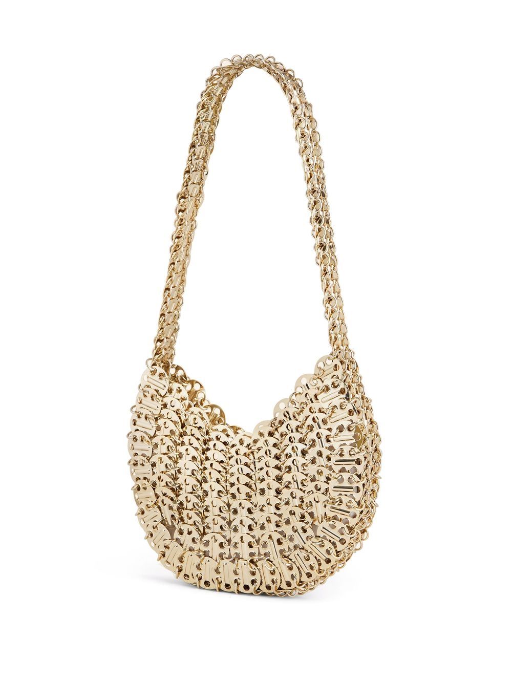 Shop Rabanne Moon 1969 Shoulder Bag In Gold