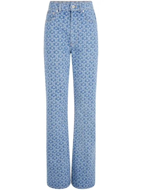 Rabanne jeans rectos con motivo