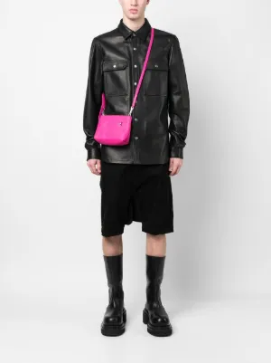 RICK OWENS リックオウエンス ショルダーバッグ 関税送料無料 リックオウエンス レザーショルダーバッグ 黒 中古（リック