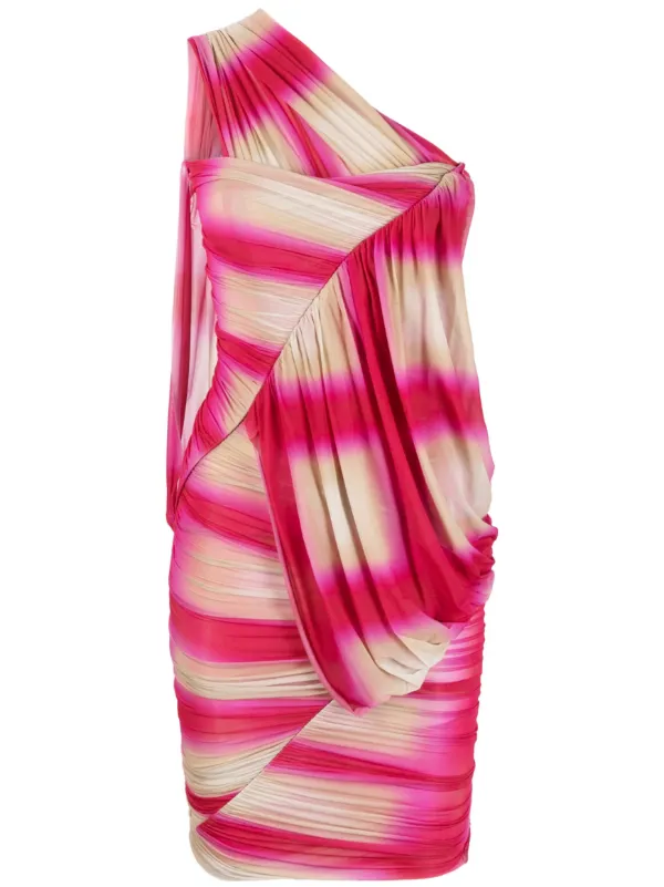 Rick Owens Draped One-shoulder Dress in Pink