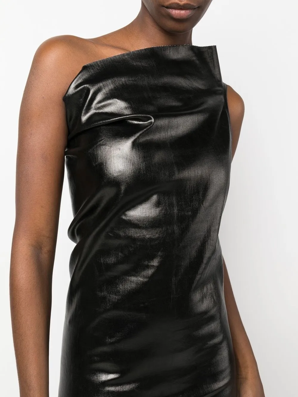 Rick Owens Athena One-shoulder Gown In Black