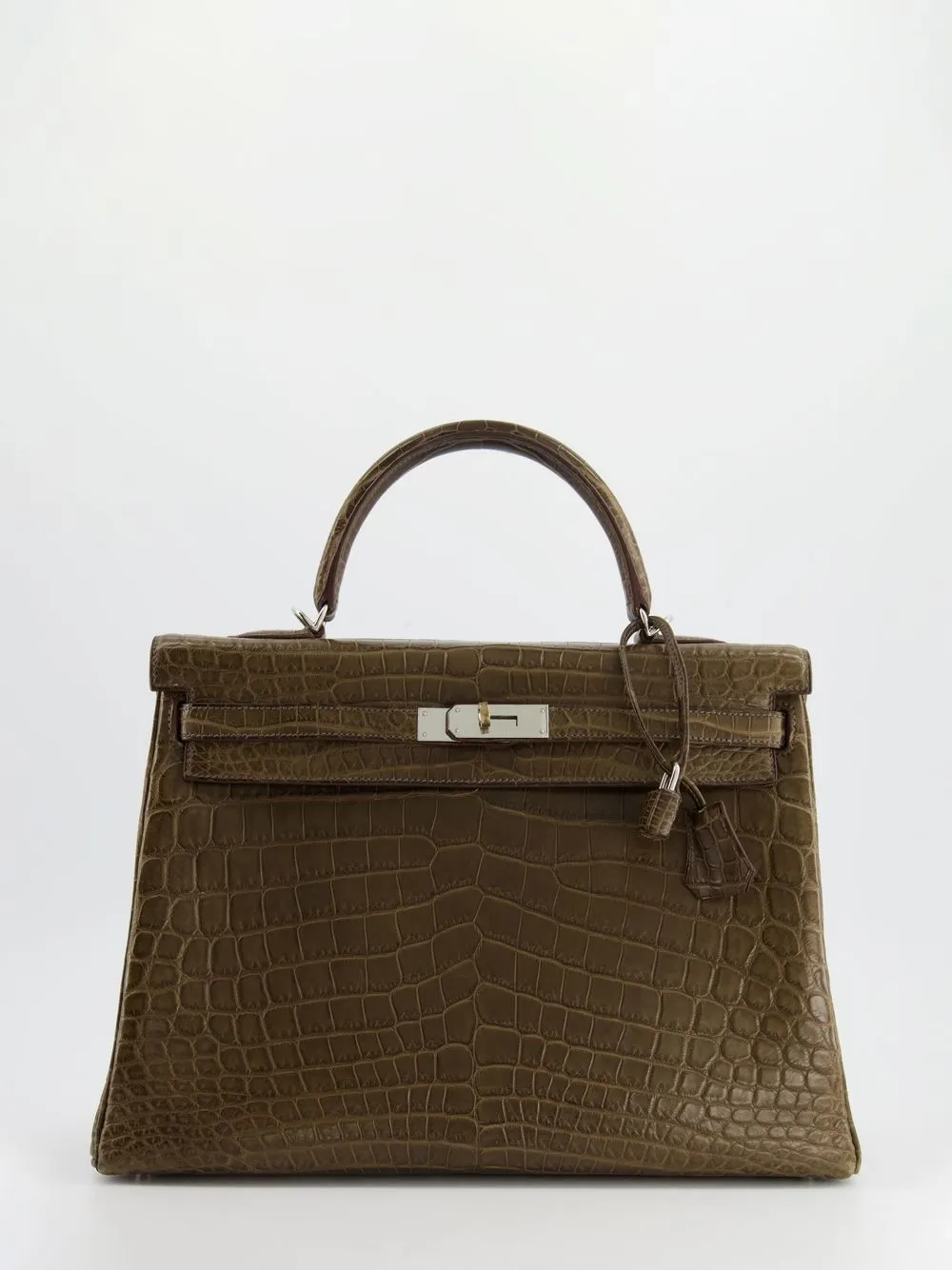 Pre-owned Hermes Kelly 35 两用手提包（2011年典藏款） In Brown