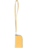 Rick Owens neck-strap leather wallet - Yellow