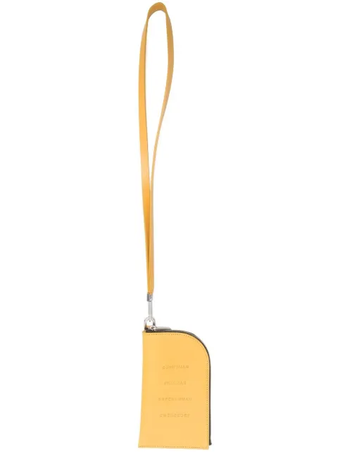 Rick Owens neck-strap leather wallet