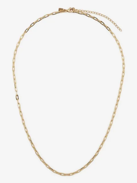 Ef Collection collar de cadena Mini Link en oro amarillo de 14kt