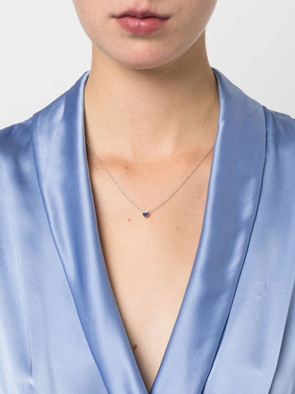 Ef Collection 14kt witgouden halsketting - Zilver