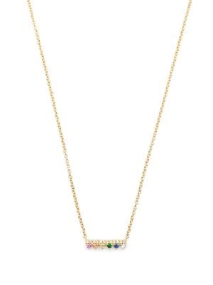 Ef Collection 14kt yellow gold Margo diamond necklace