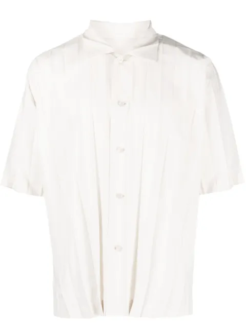Homme Plissé Issey Miyake Kurzärmeliges Edge Hemd