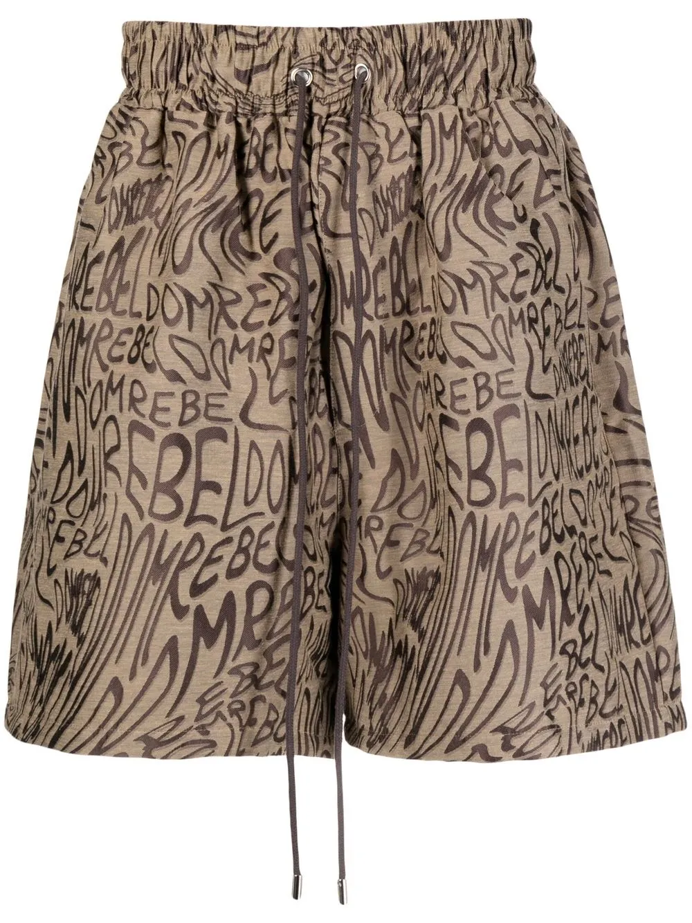 

DOMREBEL jacquard logo-print track shorts - Brown