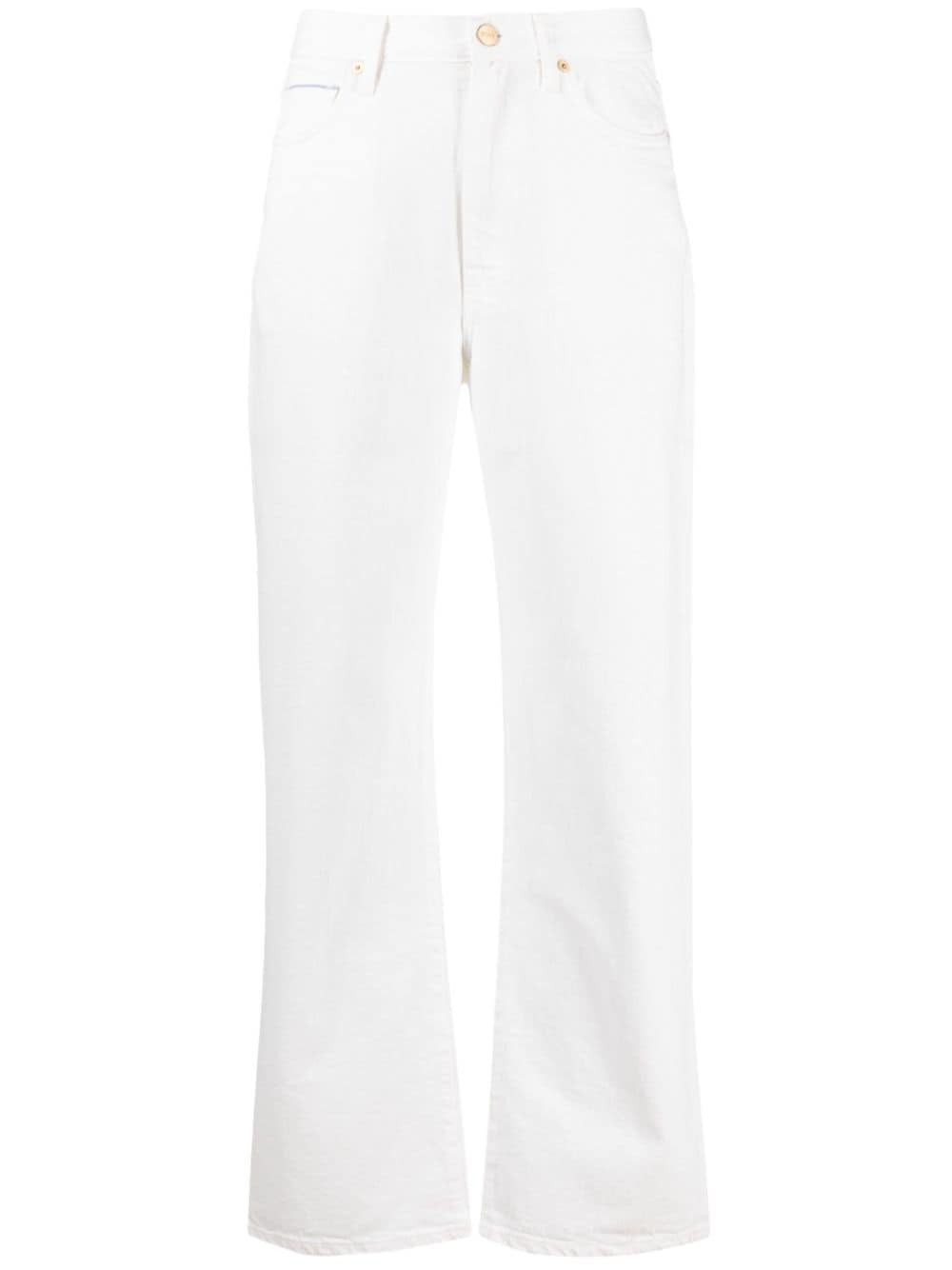 Tove Neutral Sadie Mid-rise Straight Jeans In White