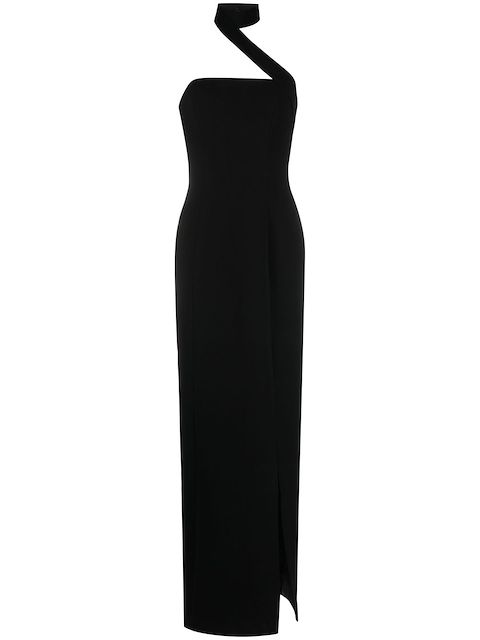 Mônot asymmetric-design sleeveless dress