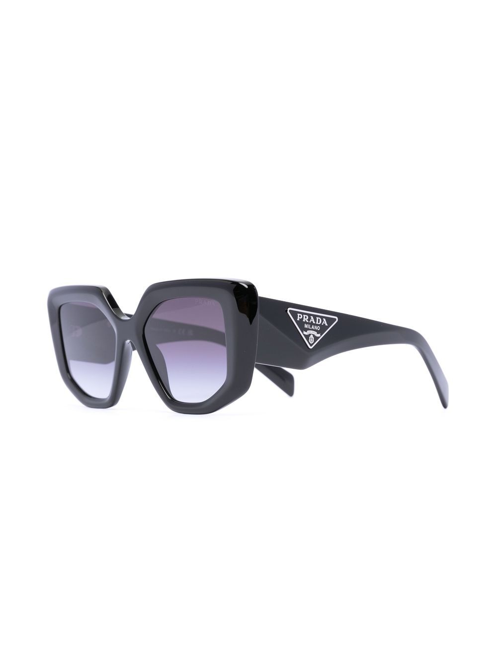 Shop Prada Tinted Oversize-frame Sunglasses In Schwarz