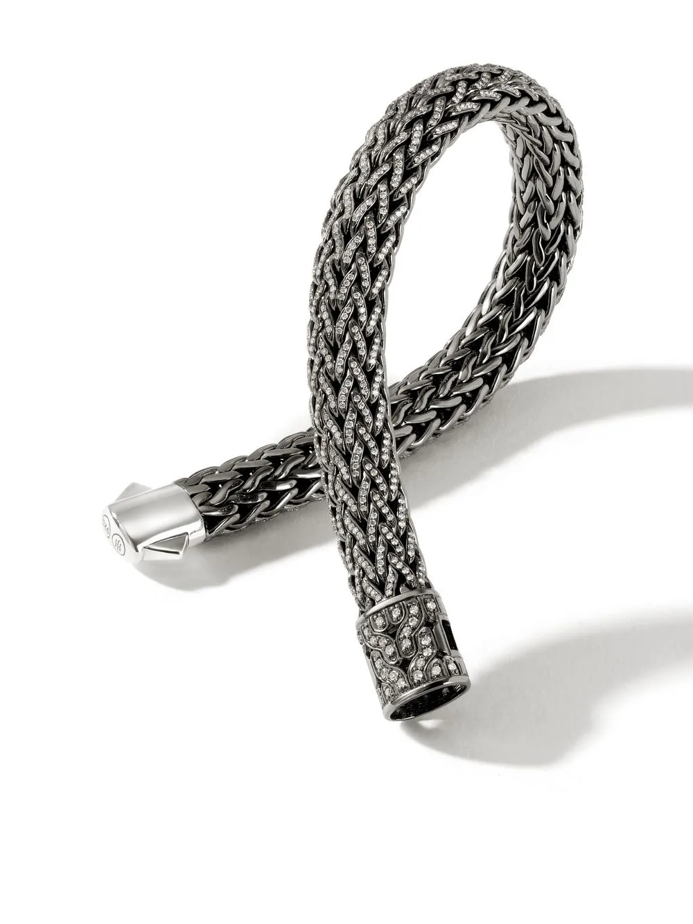 JOHN HARDY RHODIUM DIAMOND-PAVÉ BRACELET