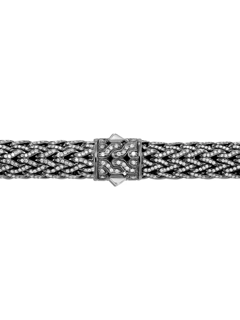 JOHN HARDY RHODIUM DIAMOND-PAVÉ BRACELET