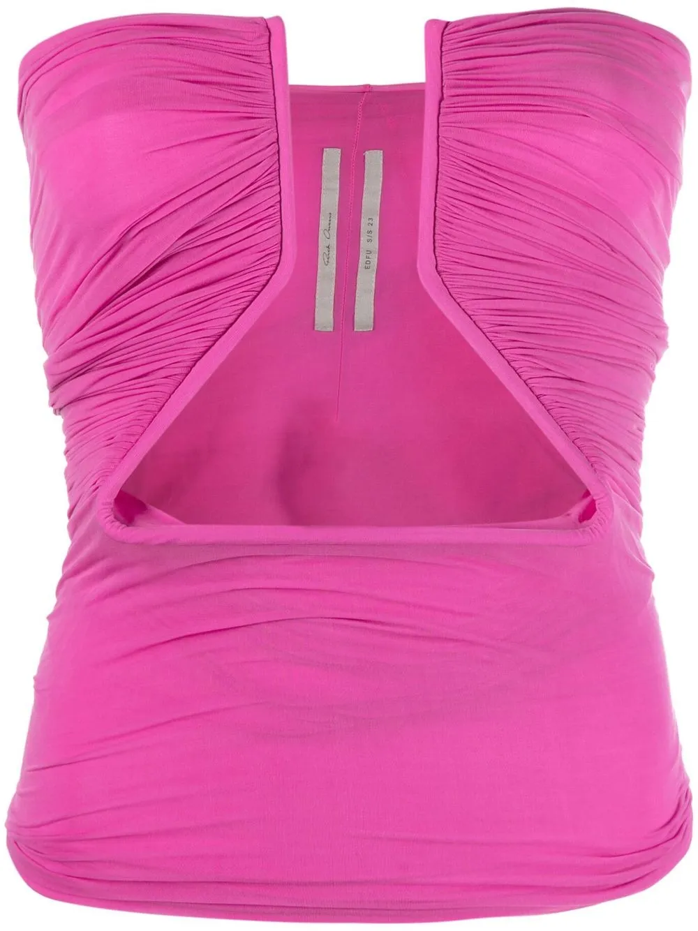 Rick Owens Strapless Prong Cutout Top In Pink