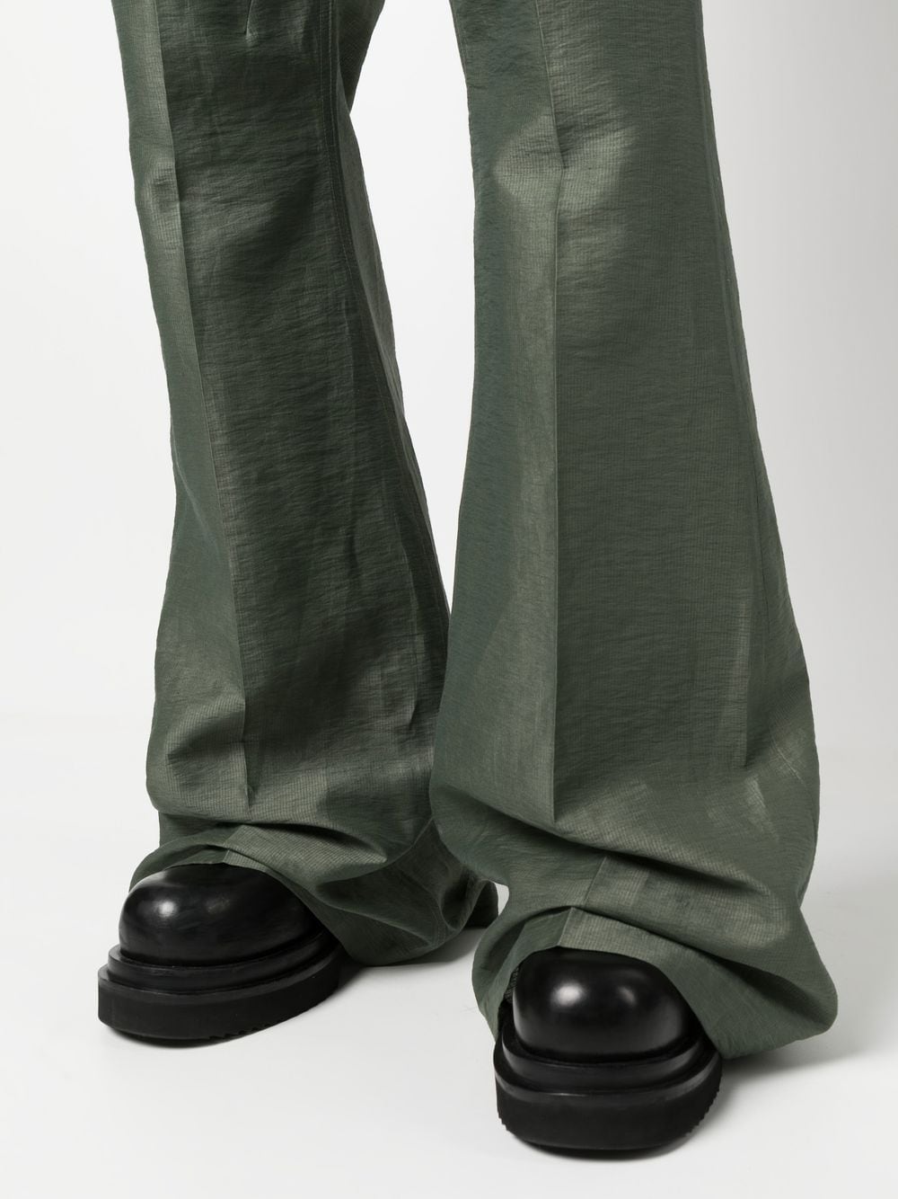 Shop Rick Owens Bolan Bootcut Trousers In Green