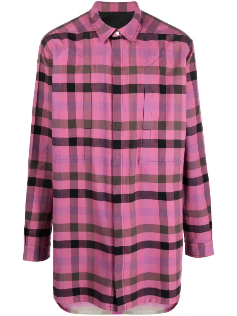 Rick Owens plaid-check print shirt