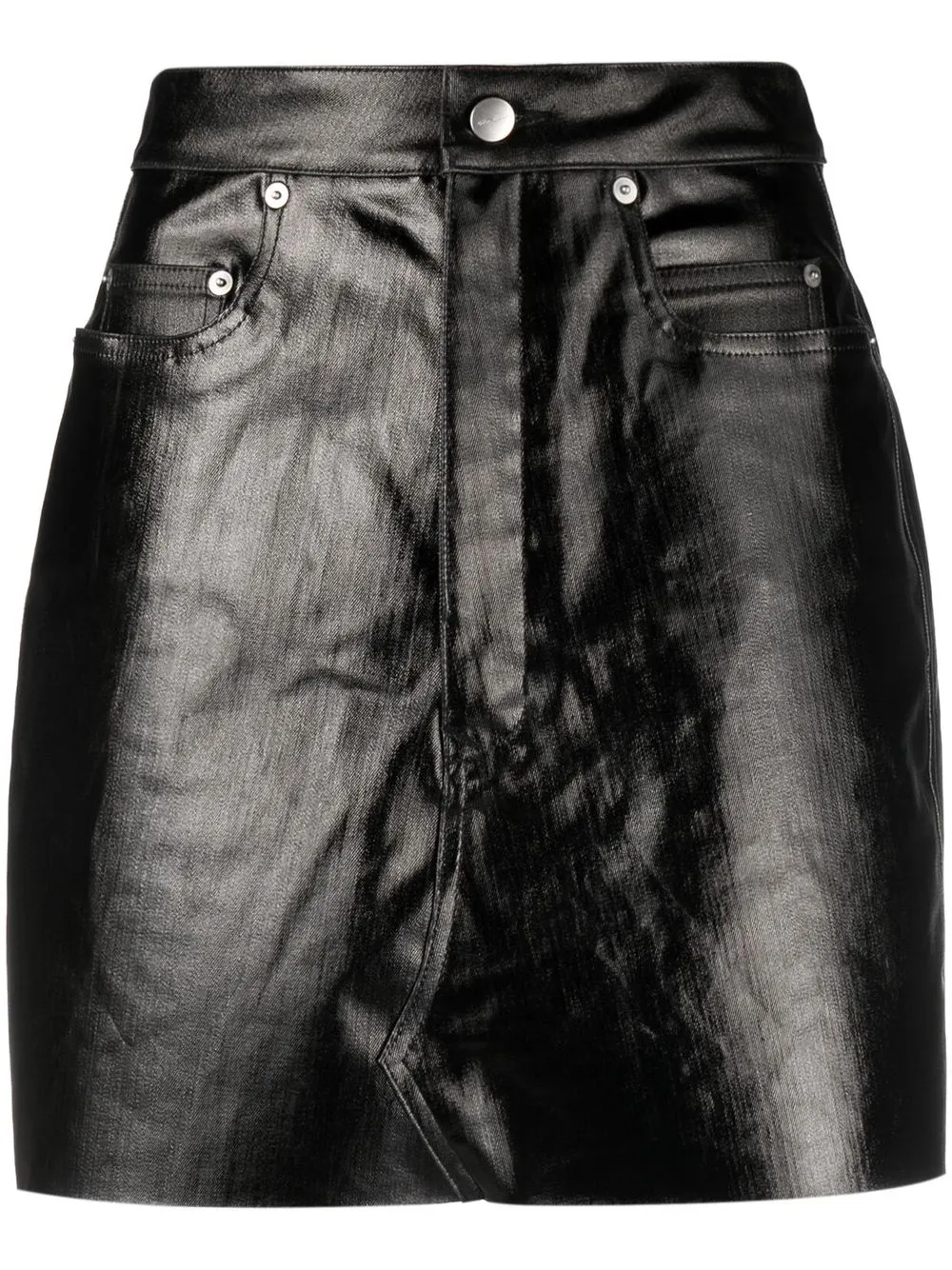 

Rick Owens Lido mini patent-finish skirt - Black