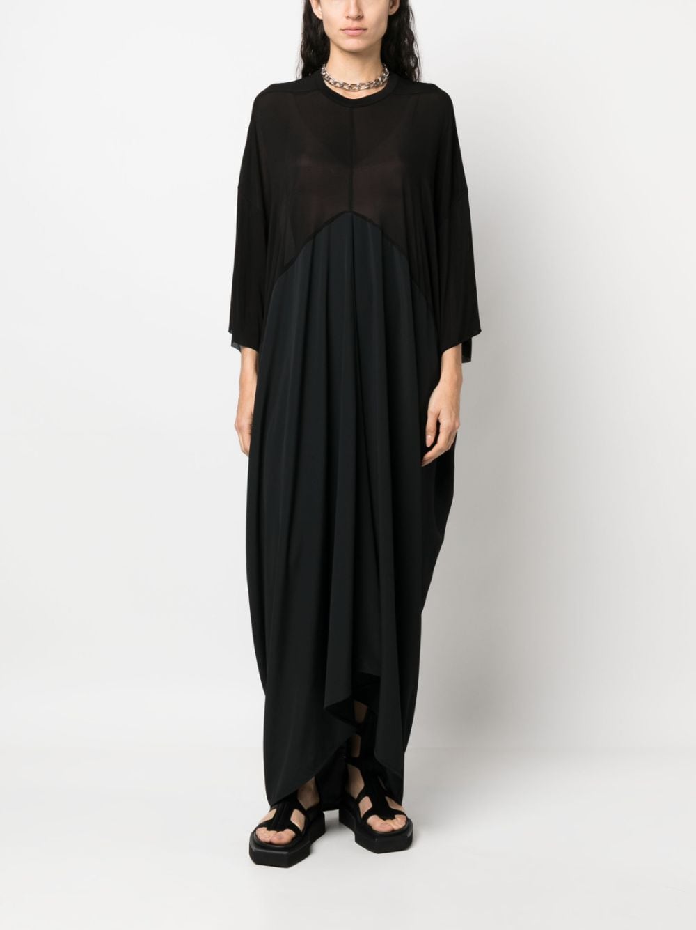 Shop Rick Owens Tommykite High-low Dress In Black