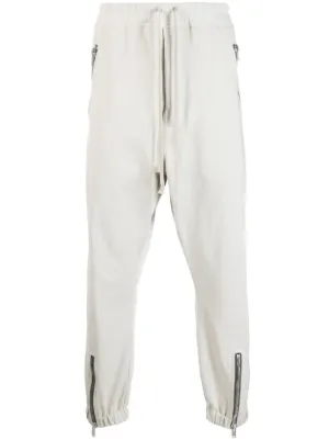 Rick Owens DRKSHDW Prisoner drop-crotch Trousers | White | FARFETCH AO