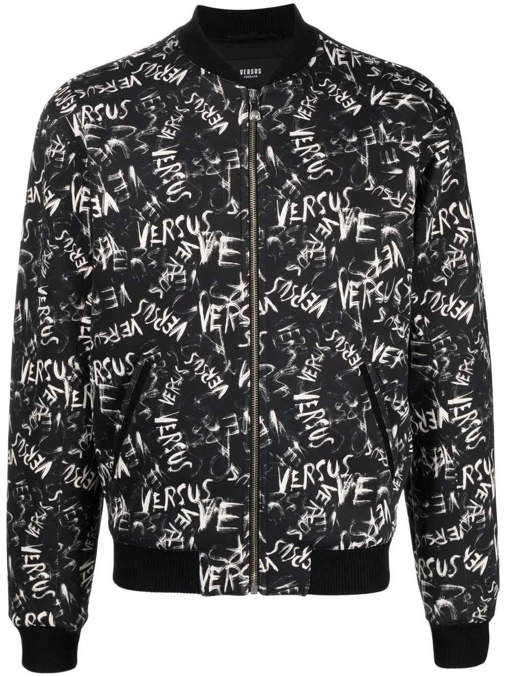 

Versace logo-print bomber jacket - Black