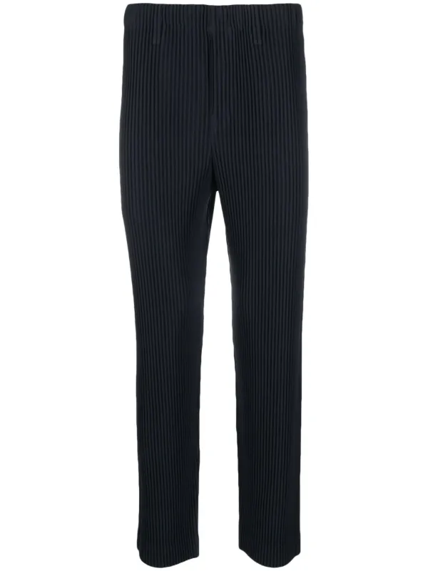 Homme Plissé Issey Miyake - Basic Pleated Trousers in Gray