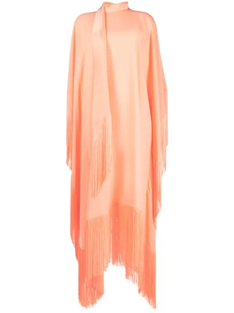 Taller Marmo Mrs Ross fringed crepe kaftan dress