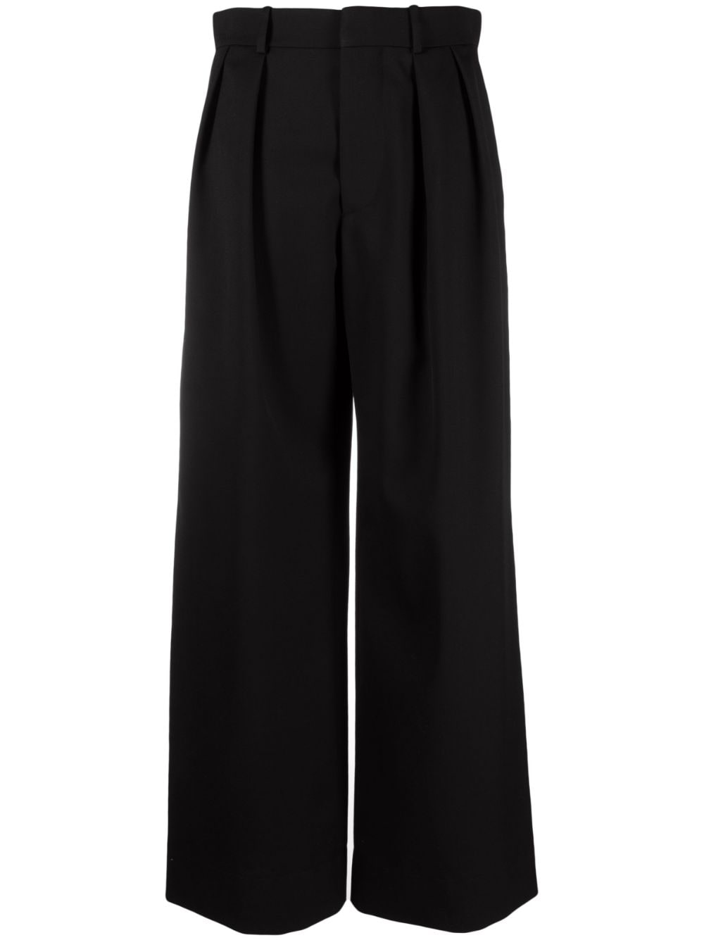 Wardrobe.nyc Low Rise Plated Trouser In Black